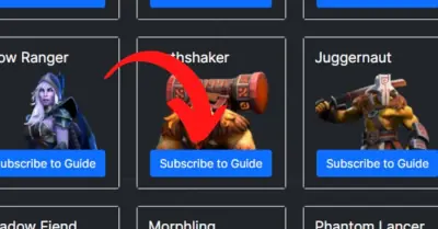 Search hero and role and then click on 'Subscribe to Guide'.